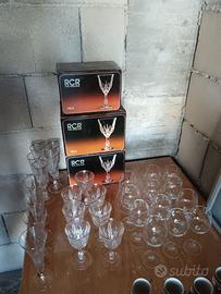 Bicchieri bordo dorato+serv.caffè Peltro Ceramica