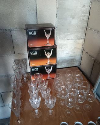 Bicchieri bordo dorato+serv.caffè Peltro Ceramica
