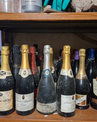 varie bottiglie di liquori e vini