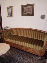 Divano antico vintage del 800 in radica 