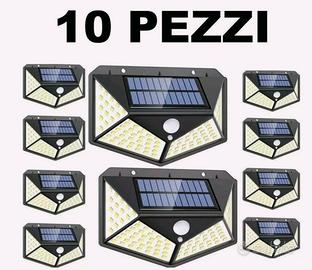 10 faretti 100led Energia solare sensore  Moviment