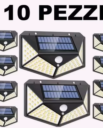 10 faretti 100led Energia solare sensore  Moviment