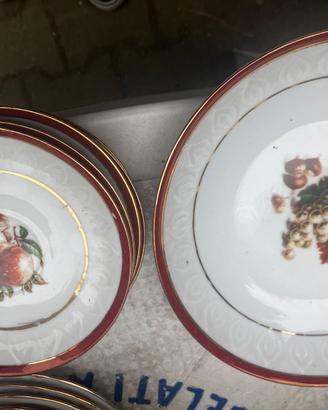Servizio piatti frutta vintage