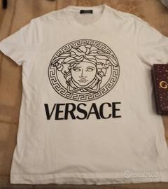 Maglietta Bianca Versace Con Medusa Nera