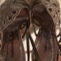 sandalo grigio con brillantini