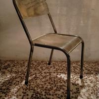 6 sedie vintage scuola