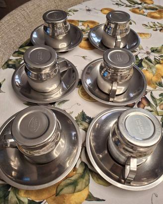 Servizio caffè da 6  inox 18/10 Kocchin vintage