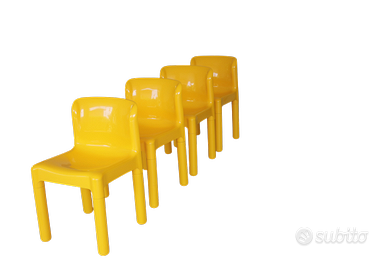 4 Sedie Kartell 4875 Gialle