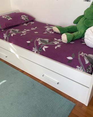 Letto singolo più letto estraibile