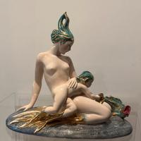 Ceramica firmata A . Pannunzio ( mamma sirena )