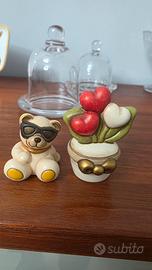 Coppia THUN Orsetto con Occhiali + Vasetto Cuori