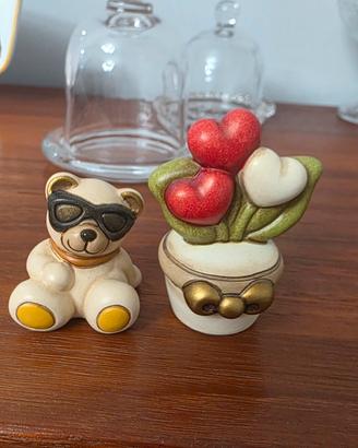 Coppia THUN Orsetto con Occhiali + Vasetto Cuori