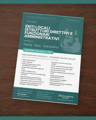 Manuale Concorso Funzionari Enti Locali Completa