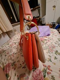 Borsa rosa corallo beige