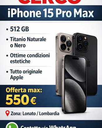 Compero iPhone 15 Pro Max 512GB Originale