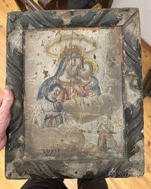 Antico Ex Voto dipinto su tavola – anno 1714