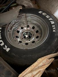 Cerchi scampanati et-35 cromati in acciaio