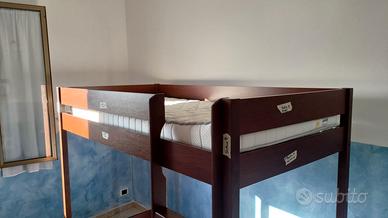 Letto soppalco in legno