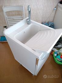 LAVABO VETRORESINA MOBILE TRUCIOLATO