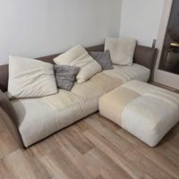 Divano Saba Pixel con Pouf e cuscini