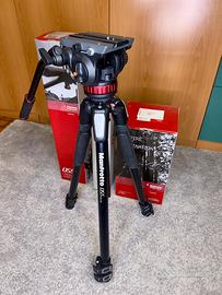 Kit Treppiede Manfrotto + Testa fluida + colonna