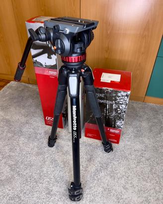Kit Treppiede Manfrotto + Testa fluida + colonna