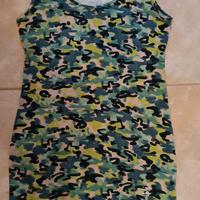 Miniabito/canotta mimetica donna. taglia S  NUOVO