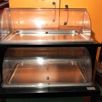 vetrinetta espositiva da banco a due ripiani