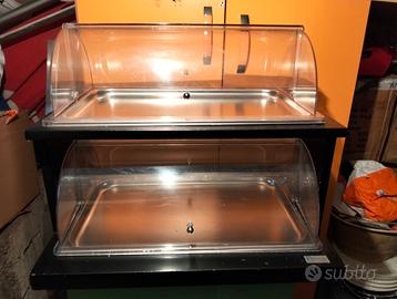 vetrinetta espositiva da banco a due ripiani