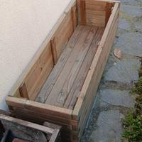 Vaso fioriera in legno grande