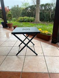 Tavolino sgabello pieghevole da esterno