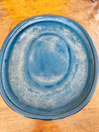Sottovaso 31 cm ovale blu