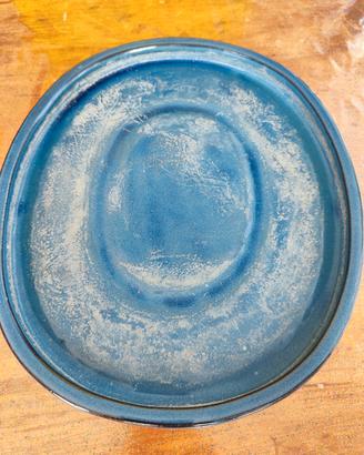 Sottovaso 31 cm ovale blu