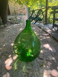 Grande damigiana vintage 54 litri in vetro verde