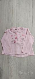 Maglietta t-shirt bambina manica lunga cotone 