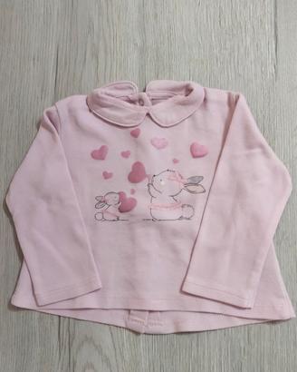 Maglietta t-shirt bambina manica lunga cotone 