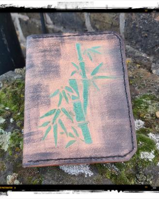 Bamboo hand painted card holder