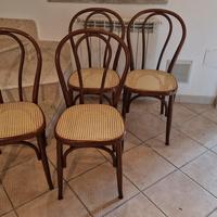 Sedie in legno e paglia di Vienna mod. Thonet