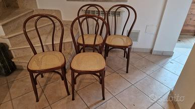 Sedie in legno e paglia di Vienna mod. Thonet