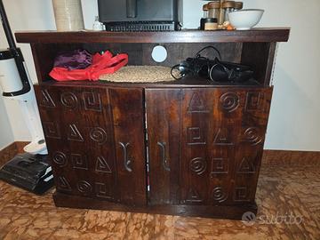 mobile tv legno massello 