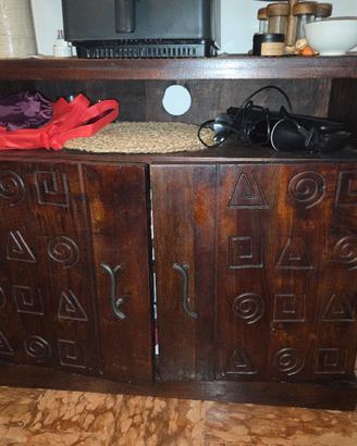 mobile tv legno massello 