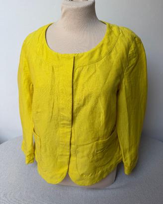 Blazer bolero giacca gialla Weekend Max Mara tg 48