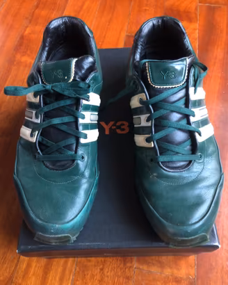 Scarpe Adidas Y-3 in pelle verde m 44