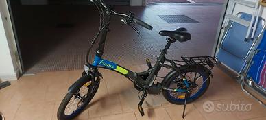 bici elettrica argento piuma