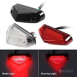 Universale Moto Rosso 12led Moto Faro Fanale Luce 