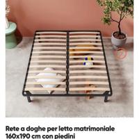 rete in legno a doghe per letto matrimoniale