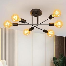 Lampadario a 6 punti luce bracci orientabili