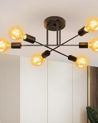Lampadario a 6 punti luce bracci orientabili