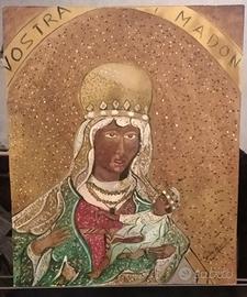 Dipinto,,MADONNA NERA con JESU  bambino,,  1968