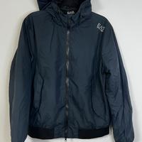Parka EA7 Emporio Armani blu giacca S impermeabile